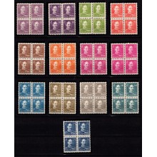 Danmark - Planche med Chr. X fireblokke - Frimærke - Postfriske.